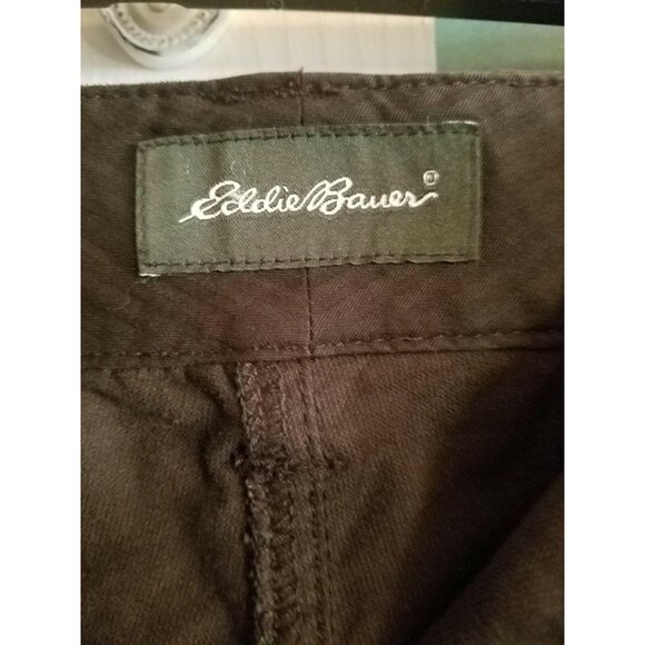 Eddie Bauer Brown Skirt 6 Modest Womens Velvety Feel - Picture 3 of 5